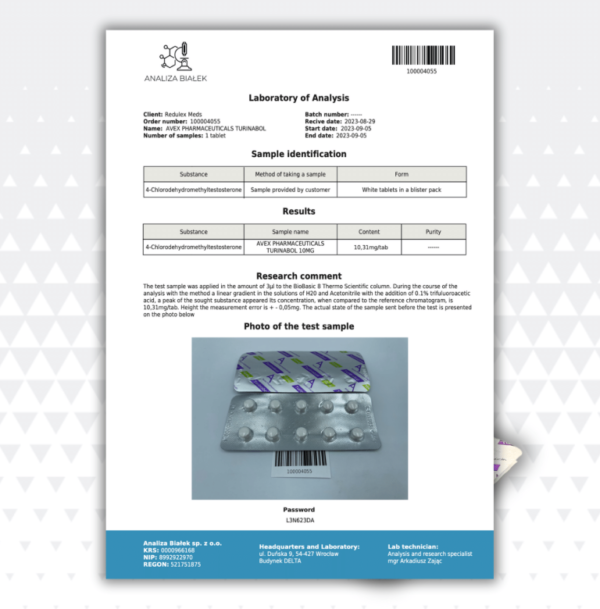 Turinabol (Avex Pharma) (100 Tabletter x 10 mg) - Bild 2