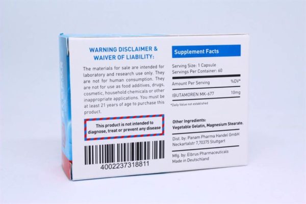 Ibutamoren (MK-677) (Elbrus Pharma) (60 Kapslar x 10 mg) - Bild 3